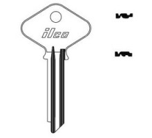 KABA ILCO CORP  998ZA NP A20               Cylinder Lock Key Blank, 6-Pin, Sectional, Brass, Nickel Plated, 20 Price Group, For Yale