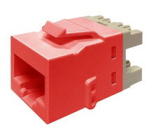 COMMSCOPE UNIPRISE SOLUTIONS  760241165  UKJ10G-RED              Uniprise UKJ Keystone Series Modular Jack, RJ45, category 6A, T568A/T568B, unshielded, no dust cover, red