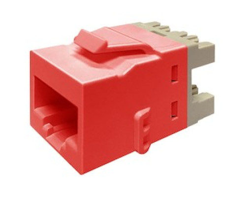 COMMSCOPE UNIPRISE SOLUTIONS  760241165  UKJ10G-RED              Uniprise UKJ Keystone Series Modular Jack, RJ45, category 6A, T568A/T568B, unshielded, no dust cover, red