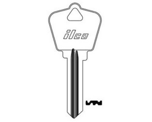 KABA ILCO CORP  A1179L NP A13  AA61695052              Cylinder Lock Key Blank, 6-Pin, Sectional, Brass, Nickel Plated, 13 Price Group, For Arrow