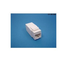 LIBERTY AV CP-8B-WH        Economy Structured Cabling Convenience Outlet Hardware Features: Keystone Insert Format, High Density For Decor Style Category 6 RJ45 Coupler Jack female Pass Through Format Compatible With Leviton Plate