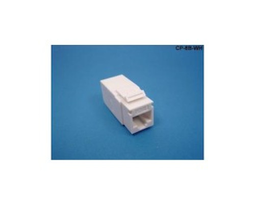 LIBERTY AV CP-8B-WH        Economy Structured Cabling Convenience Outlet Hardware Features: Keystone Insert Format, High Density For Decor Style Category 6 RJ45 Coupler Jack female Pass Through Format Compatible With Leviton Plate