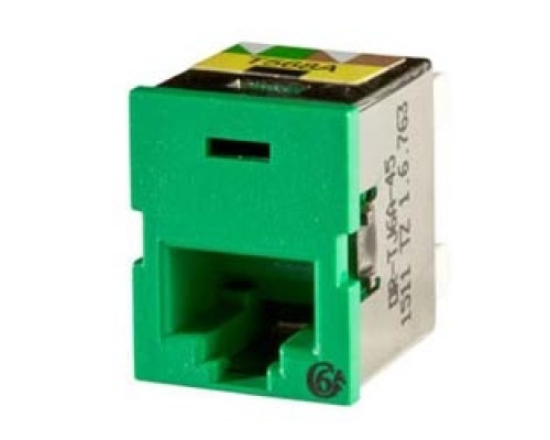 ORTRONICS  TJ6A-45               Clarity Cat6a TracJack, T568A/B, 8 Position, Green 180 degree
