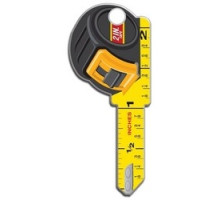 LUCKY LINE PRODUCTS INC  B126K               House Key, Kwikset, Tape Measure, Brass, Enamel Coating, 1 each per Card