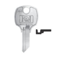 NATIONAL CABINET LOCK  D8784               Lock Key Blank, Master Key, E, 5-Disc Tumbler, Brass