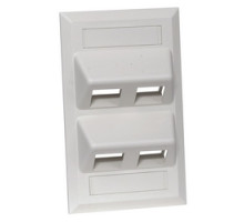 HUBBELL PREMISE WIRING  AFP14               Plate, Ang, 1-G, 4P, Ow