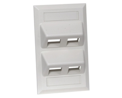 HUBBELL PREMISE WIRING  AFP14               Plate, Ang, 1-G, 4P, Ow