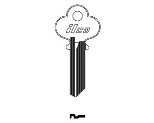 KABA ILCO CORP  A1054KD NP A06  AL4214700B              Cylinder Lock Key Blank, 5-Pin, Brass, Nickel Plated, 6 Price Group, For Dexter/Master