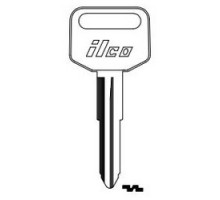 KABA ILCO CORP  HY2 NP A03  AF00000392              Vehicle Key Blank, Brass, Nickel Plated, 3 Price Group, For Hyundai, Mitsubishi