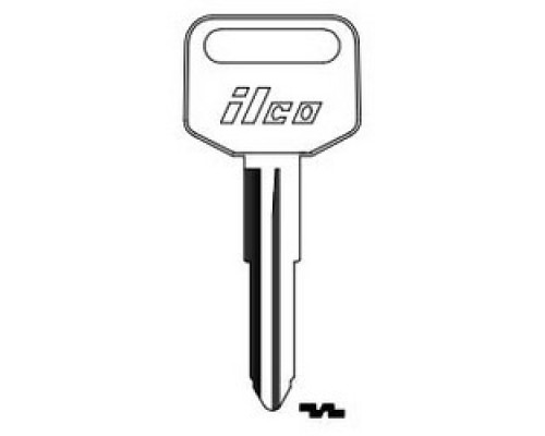KABA ILCO CORP  HY2 NP A03  AF00000392              Vehicle Key Blank, Brass, Nickel Plated, 3 Price Group, For Hyundai, Mitsubishi