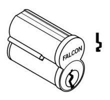 FALCON LOCK  C646 F 626               Door Lock Cylinder, Interchangeable Core, 6-Pin, Uncombinated, Standard, F Keyway, Satin Chrome