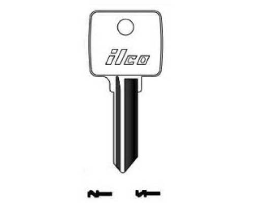 KABA ILCO CORP  1130 NP A14  AA53904022              Cylinder Lock Key Blank, Brass, Nickel Plated, 14 Price Group, For Arco