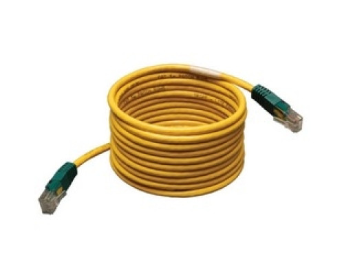 TRIPP LITE N010-010-YW        Cat5e 350MHz Molded Cross-over Patch Cable RJ45 M/M - Yellow, 10-ft.
