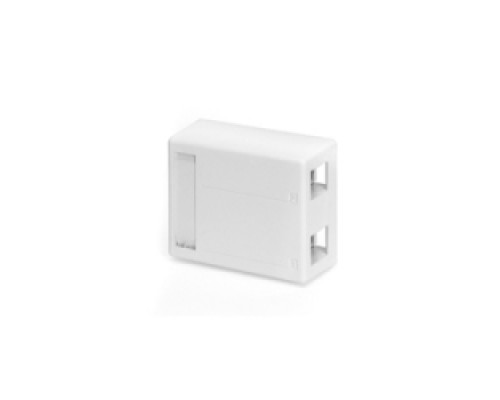 LEVITON  4S089-2WP               2-PORT QUICKPORT HOUSING FOR SHIELDED CONNS SURFACE MOUNT WHITE