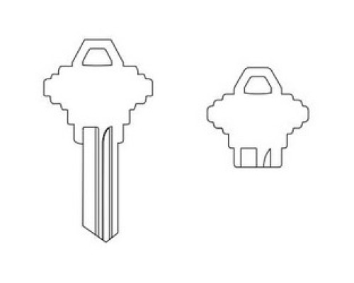 SCHLAGE ALLEGION BRAND  35-131-VTQP-XQ06-878        Door Lock Cylinder Key Blank, Classic, Conventional, Unembossed Both Side, Plain Bow, 6-Pin Cylinder, VTQP Keyway, With DO NOT DUPLICATE Stamp