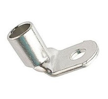 THOMAS & BETTS  M972U               Non-Insulated Tubular Ring Terminal with 90 Degree Bend, Length 2.28in, Width 1.12in, Bolt Hole 5/16in, Wire Range 4/0AN-250kcmil, Copper, Tin Plated, 50 Pack