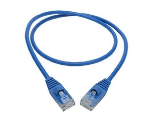 TRIPP LITE N261-S02-BL        Cat6a Gigabit Snagless Molded Slim UTP Network Patch Cable RJ45 M/M , Blue, 2 ft.