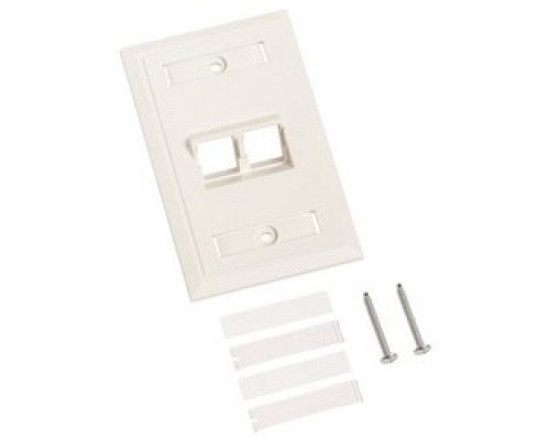 COMMSCOPE ENTERPRISE SOLUTIONS  107713562  M12AS-262              Faceplate, Angled, Specialty, White