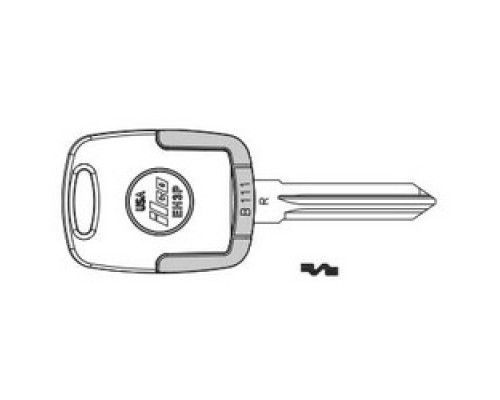 KABA ILCO CORP  EB3-R-B111 NP A61  IAX00004750              Vehicle Key Blade, R, Brass, Nickel Plated, 61 Price Group, For General Motors, Saturn, Suzuki Automobile
