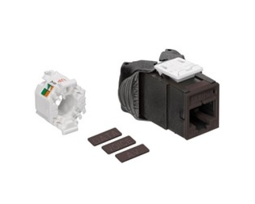 LEVITON  61UJK-RB6               Mod Jack, Atlas-X1, Category 6 UTP Connector, Brown