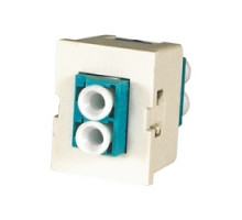 ORTRONICS 63700075        TracJack Module, 1-LC Duplex 2 Fibers Multimode, Aqua adapters, Ceramic alignment sleeves, 180 degree exit, flush, 1 unit