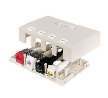 HUBBELL PREMISE WIRING  ISB4OW               Housing, Surface Mount, 4 Port, Ow