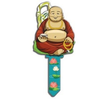 LUCKY LINE PRODUCTS INC  B137S               House Key, Schlage, Buddha, Brass, Enamel Coating, 1 each per Card