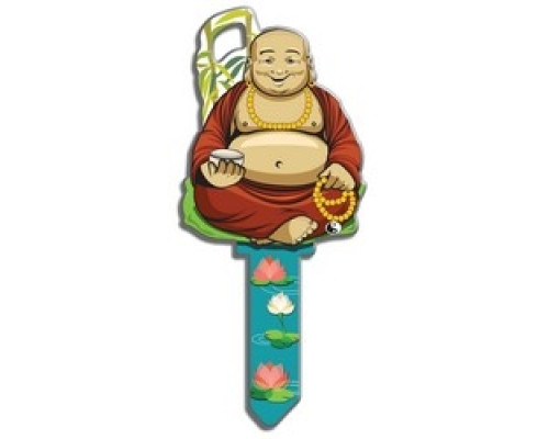 LUCKY LINE PRODUCTS INC  B137S               House Key, Schlage, Buddha, Brass, Enamel Coating, 1 each per Card