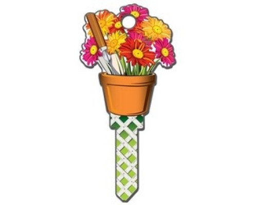 LUCKY LINE PRODUCTS INC  B142K               House Key, Kwikset, Gardening, Brass, Enamel Coating, 1 each per Card