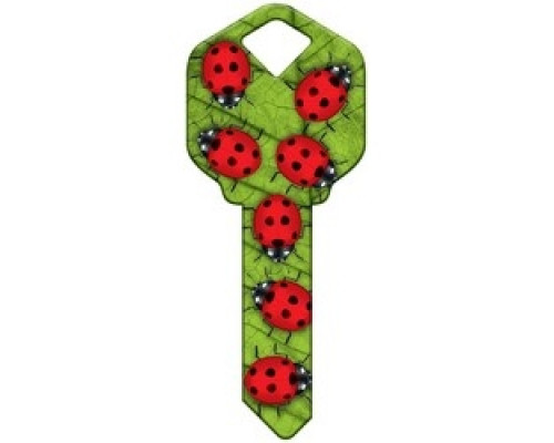 HOWARD KEYS  KW-HK51               Decorative Key Blank, Kwikset, Ladybugs Design