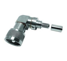 TIMES MICROWAVE EZ-240-UM-RA-X 3190-8011       UHF-MALE PLUG RIGHT ANGLE CRIMP CONNECTOR NON-SOLDER PIN NO BRAID TRIM