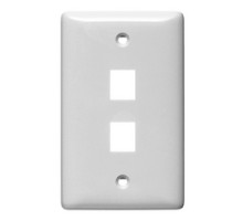 HUBBELL PREMISE WIRING  NSP12W               2-PORT FLUSH MT UNLOADED   SINGLE GANG NET SELECT    WHITE