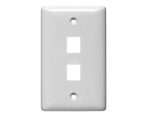 HUBBELL PREMISE WIRING  NSP12W               2-PORT FLUSH MT UNLOADED   SINGLE GANG NET SELECT    WHITE