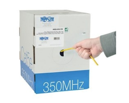 TRIPP LITE  N022-01K-YW               Cat5e 350 MHz Bulk Solid-Core PVC Cable, Yellow, 1000 ft., TAA