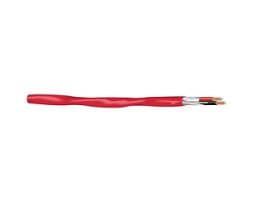 APPROVED MANUFACTURERS  FA-1802C-2-1S-03                        18AWG 7/0152 Bare Copper 2 Conductor Shielded Riser Red, Fire Alarm Cable