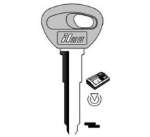 KABA ILCO CORP  MAZ24RT5 NP  IAX00000732              Vehicle Key Blank, Transponder Key, Cloning Tool, Brass, Nickel Plated, For Mazda