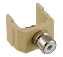 HUBBELL PREMISE WIRING  SFRCWEI               Snap-Fit, Audio/Video Connector, RCA, SolderTermination, White/Electric Ivory