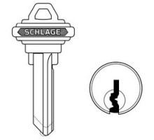 SCHLAGE ALLEGION BRAND  35-056-CE        Door Lock Cylinder Key Blank, Classic, Conventional, Embossed, Standard Bow, Control, CE Keyway, Nickel Silver