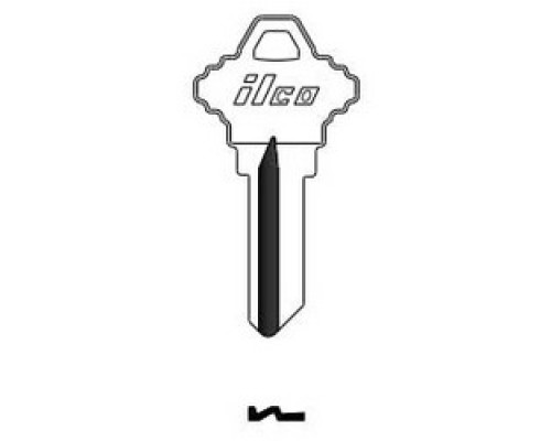 KABA ILCO CORP  1537 NP A11  AA01260002              Cylinder Lock Key Blank, Brass, Nickel Plated, 11 Price Group, For Import