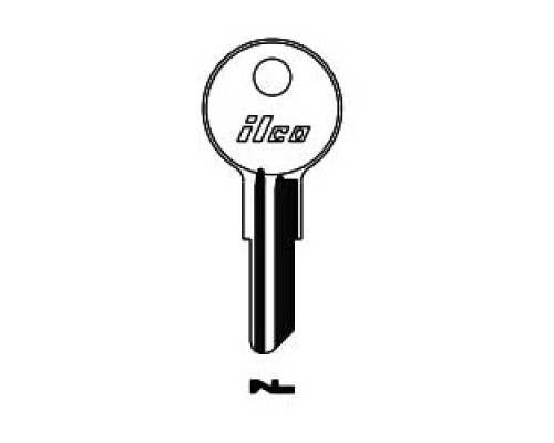 KABA ILCO CORP  01122B NP A02  AL2830222B              Cylinder Lock Key Blank, Brass, Nickel Plated, 2 Price Group, For Yale/Security/Hudson