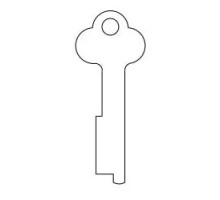 KABA ILCO CORP  1028E NS A93  AD42109003              Safe Deposit Key Blank, 0.375