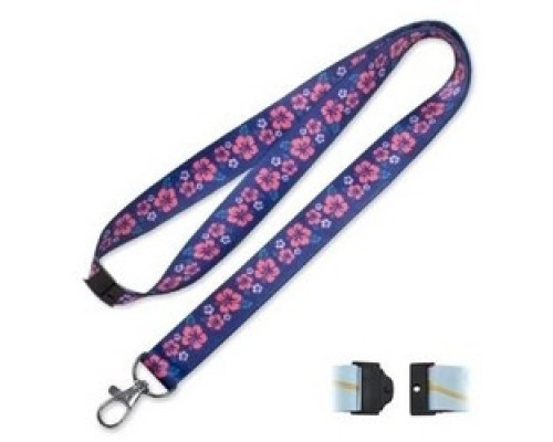 LUCKY LINE PRODUCTS INC  C205               Key Lanyard, Designer, Hibiscus, 17-1/2