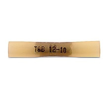 THOMAS & BETTS  2RCS10X               Heat Shrinkable Butt Splice, Length 1.60in, Width .31in, Max Insulation Diameter .250, Wire Range #12-#10 AWG, Color Yellow, Copper, Tin Plated