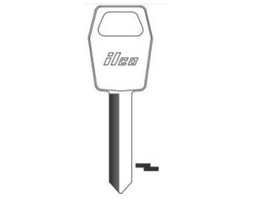 KABA ILCO CORP  1185FD NP A06  AL01086002              Vehicle Key Blank, Double-Sided, Brass, Nickel Plated, 6 Price Group, For Ford