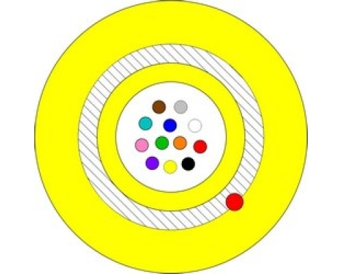 BERK-TEK  LTP012AB0403  10117295              Outdoor/Indoor Adventum Cable, Loose Tube, Plenum, 12-Fibers, OS2 8.3/125µm Single-mode Fiber, 3.0mm, DryGel Water Blocking System, Yellow Jacket