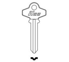 KABA ILCO CORP  1307A NP A02  AL3328100B              Cylinder Lock Key Blank, Brass, Nickel Plated, 2 Price Group, For Schlage