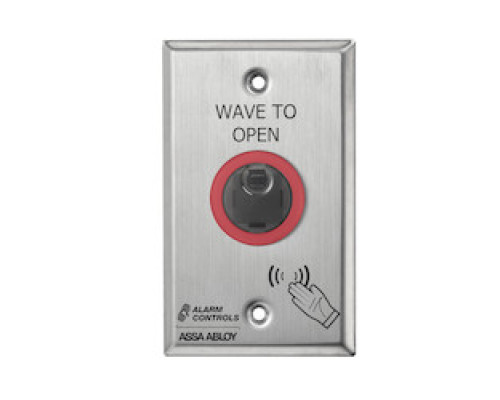 ALARM CONTROLS  NTB-1-DURO               The Alarm Controls NTB Series is a battery powered No Touch Request to Exit Station that uses infrared sensors to reliably allow safe egress or to activate a device, with a simple hand presentation.