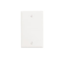 LEVITON  88014               1-Gang No Device Blank Wallplate, Standard Size, Thermoset, Box Mount - White