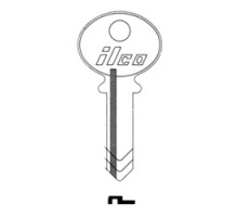 KABA ILCO CORP  1000G NP A08  AA00014362              Cylinder Lock Key Blank, 5-Disc, Brass, Nickel Plated, 8 Price Group, For Corbin Cabinet Lock