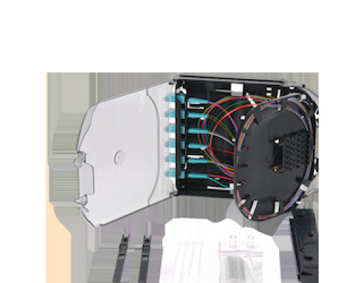 CORNING CCH-CS12-E4-P00TE        CCH Pigtailed Splice Cassette 12 F, LC PC Duplex, 50 um Multimode OM3 , Single-fiber 250 um